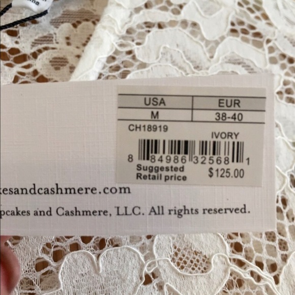 Beautiful Ivory Lace Cupcakes and Cashmere dress! - Picture 4 of 5